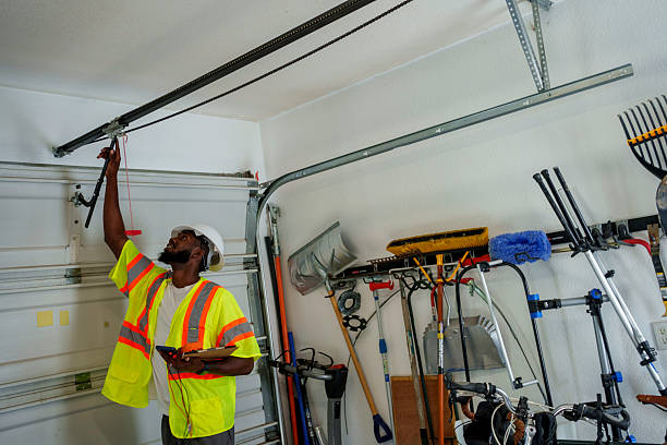 Professional Garage Door Panel Replacement technician working in Copiague, NY